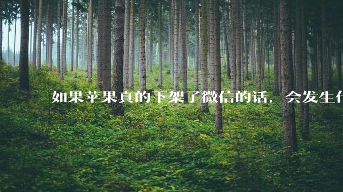 如果苹果真的下架了微信的话，会发生什么？